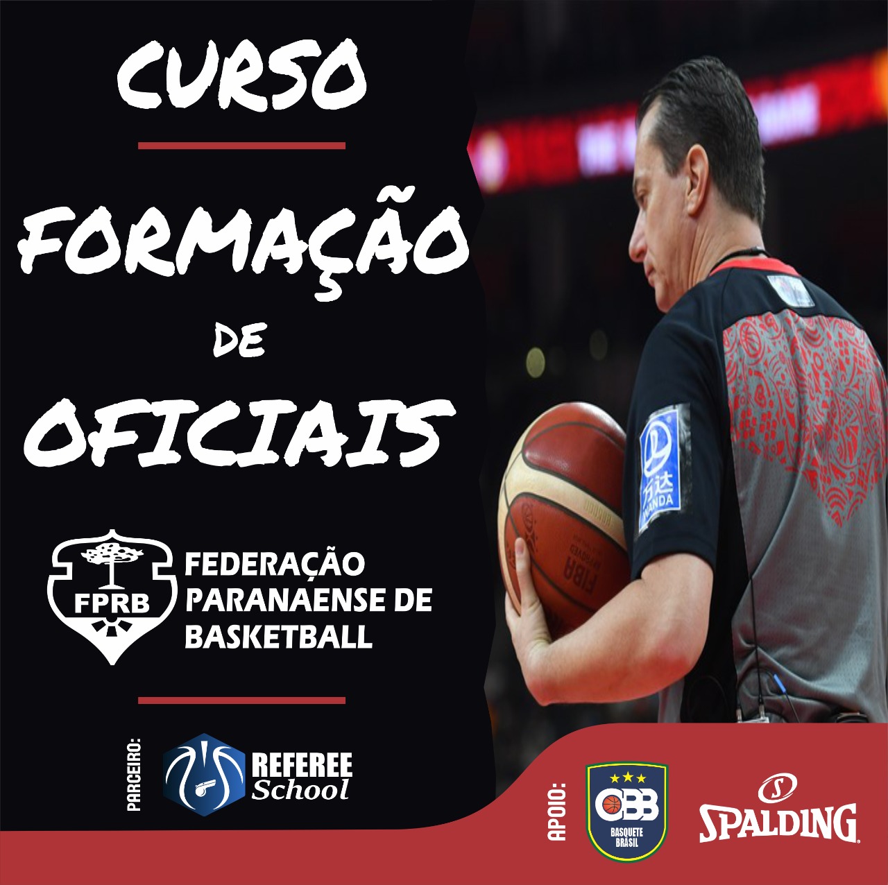 OPORTUNIDADE – Curso de Formação de Árbitros de Basquete